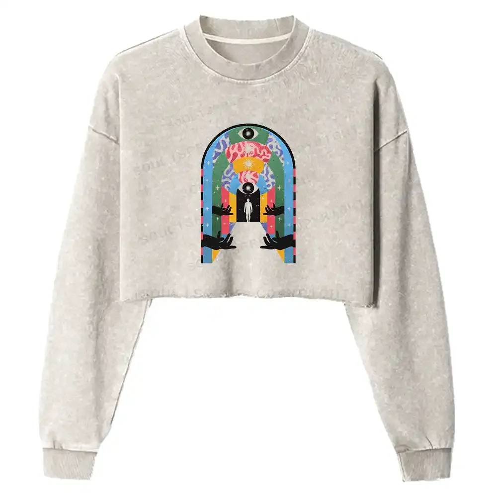 A Warm Welcome Washed Cropped Sweatshirt