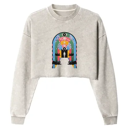 A Warm Welcome Washed Cropped Sweatshirt