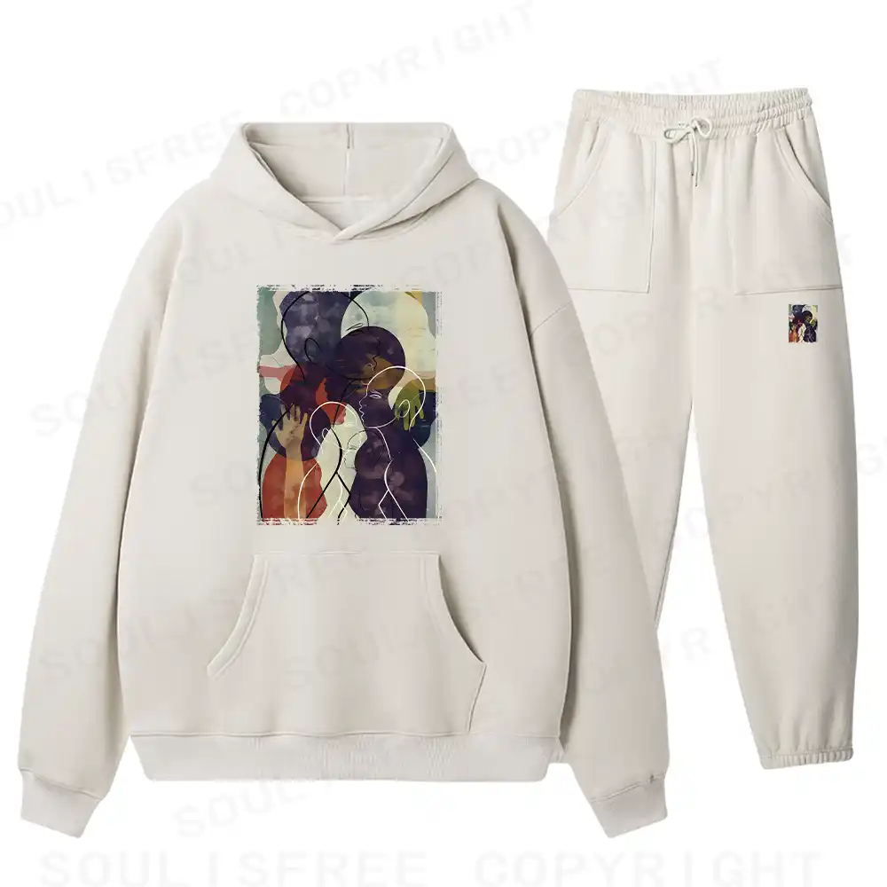 The Sea Of People Rises And Falls Fleece Hoodie Set