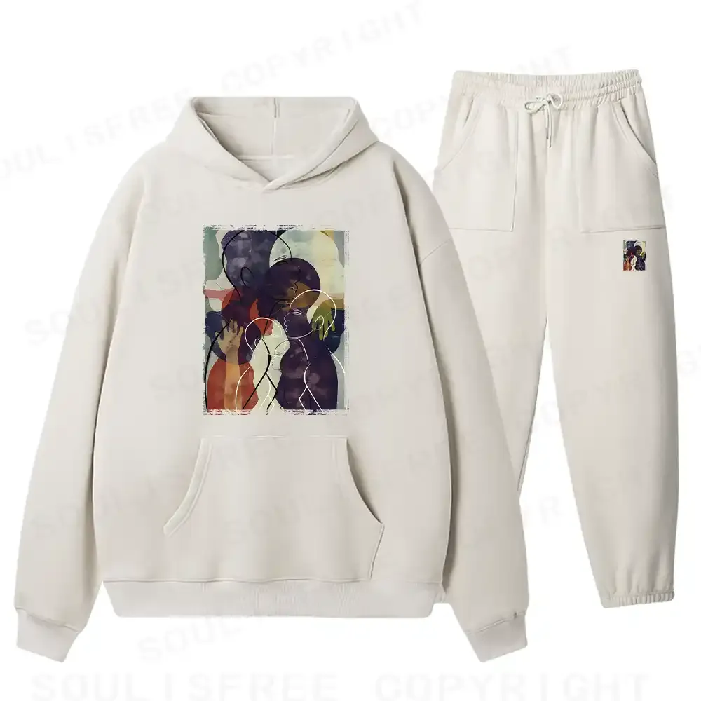 The Sea Of People Rises And Falls Fleece Hoodie Set