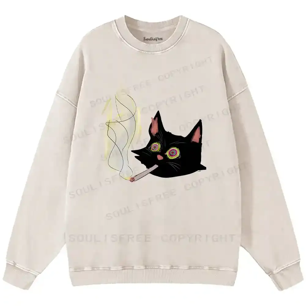 A Smoking Person Washed Sweatshirts