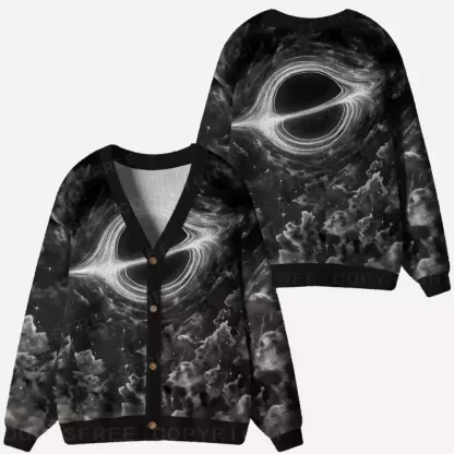 Black Hole Nebula Ugly Cardigan Sweaters 