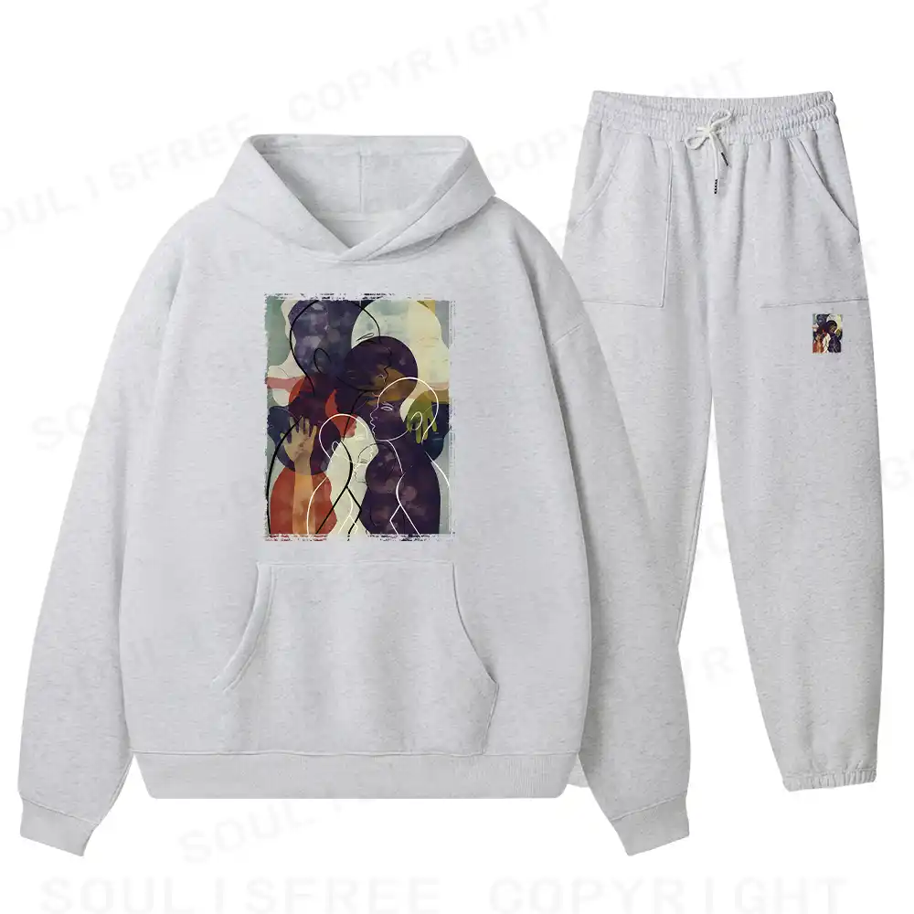 The Sea Of People Rises And Falls Fleece Hoodie Set