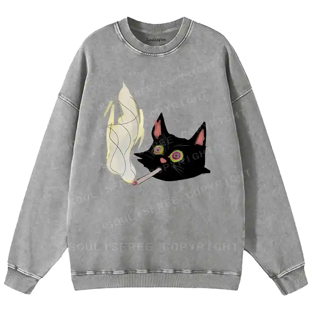 A Smoking Person Washed Sweatshirts