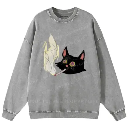 A Smoking Person Washed Sweatshirts