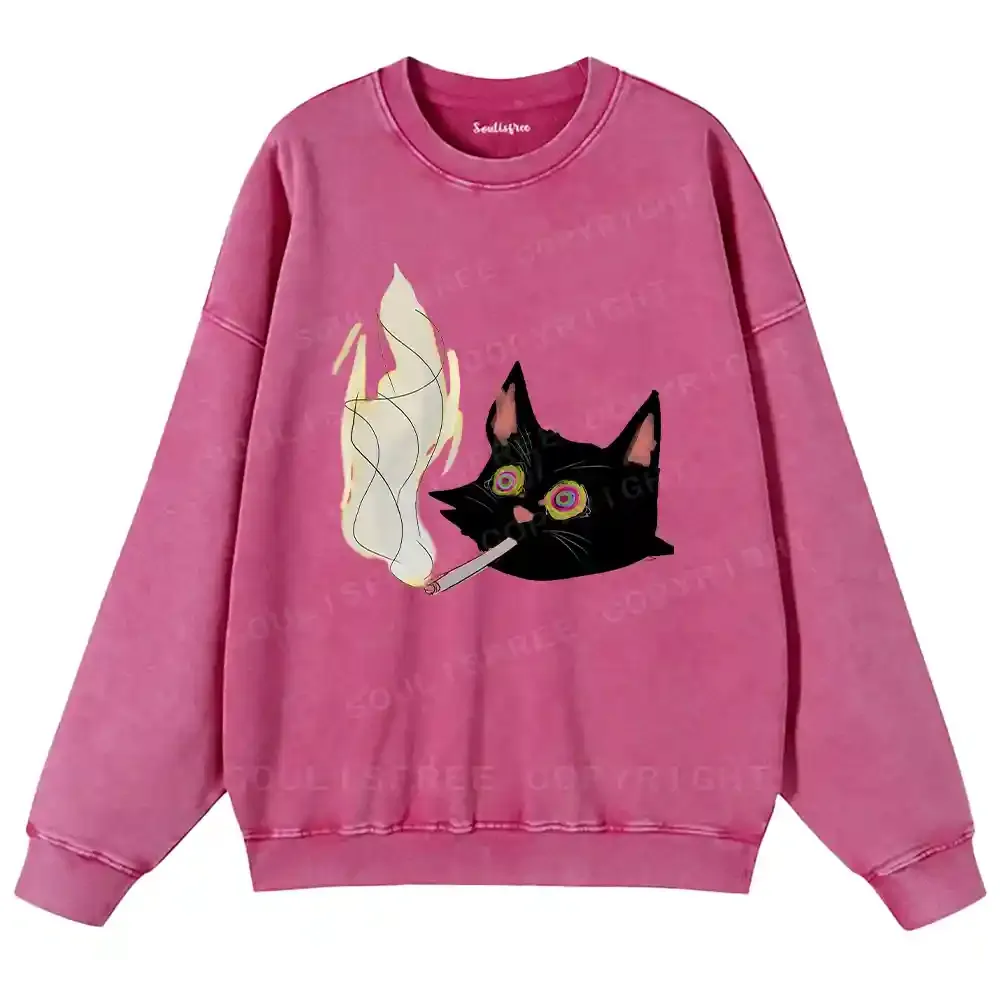 A Smoking Person Washed Sweatshirts