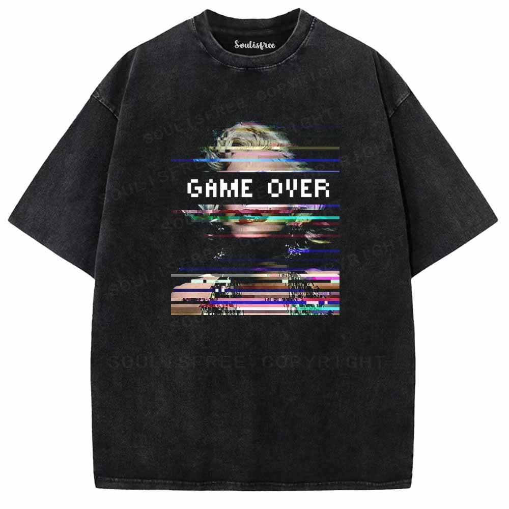 Soulisfree Game Over Marilyn Washed Tee