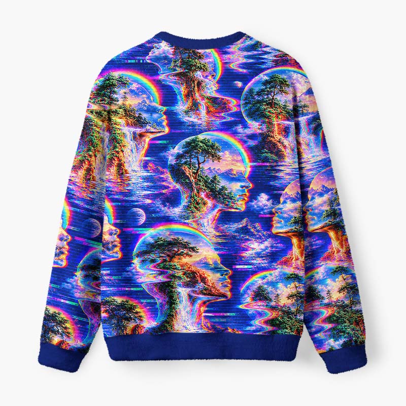 Soulisfree Mind And Nature United Fuzzy Crewneck Sweater