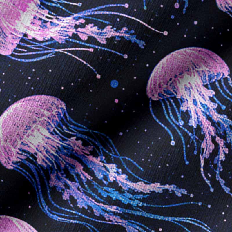 Soulisfree Cosmic Jellyfish Starry Night Long Sleeve Cotton Tee
