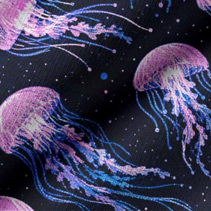 Soulisfree Cosmic Jellyfish Starry Night Long Sleeve Cotton Tee