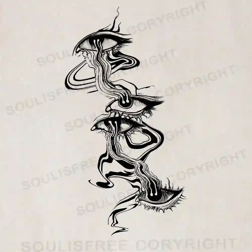 Psychedelic Eyes Washed Tank Tops