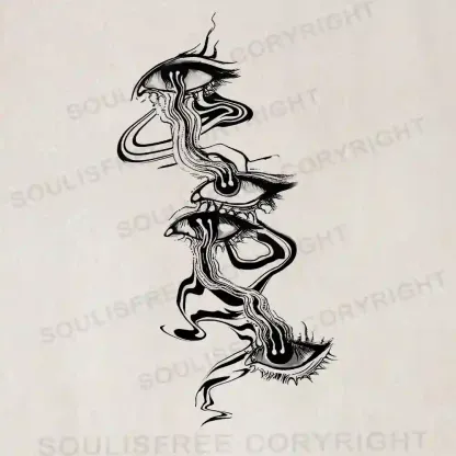 Psychedelic Eyes Washed Tank Tops