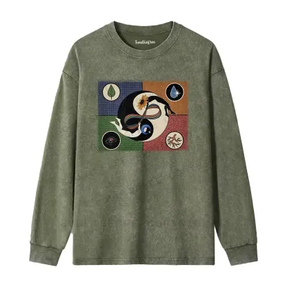 Day Or Night Washed Long Sleeve Shirt