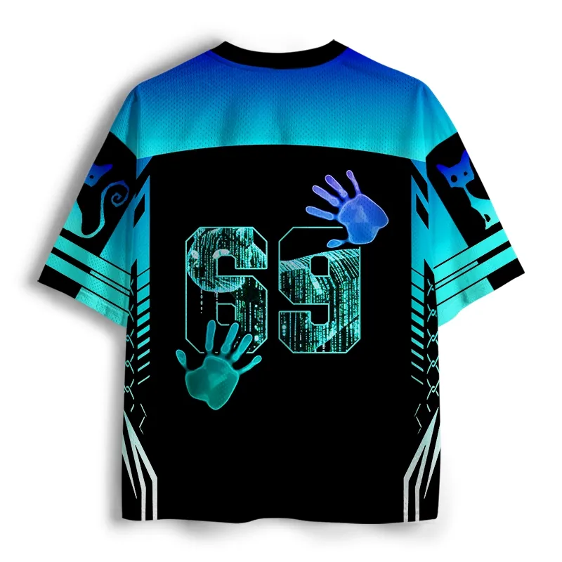 Soulisfree Cyber Meow Glitch Mesh Jersey