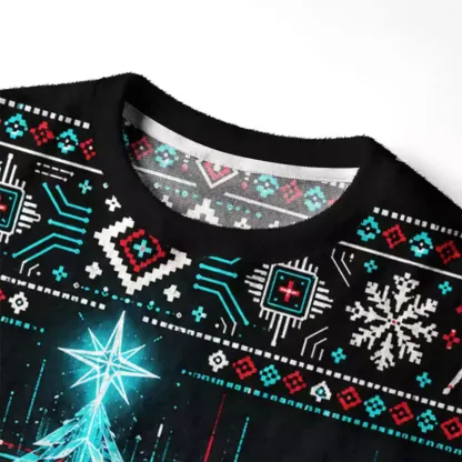 Soulisfree Merry Glitchmas Fuzzy Crewneck Sweater