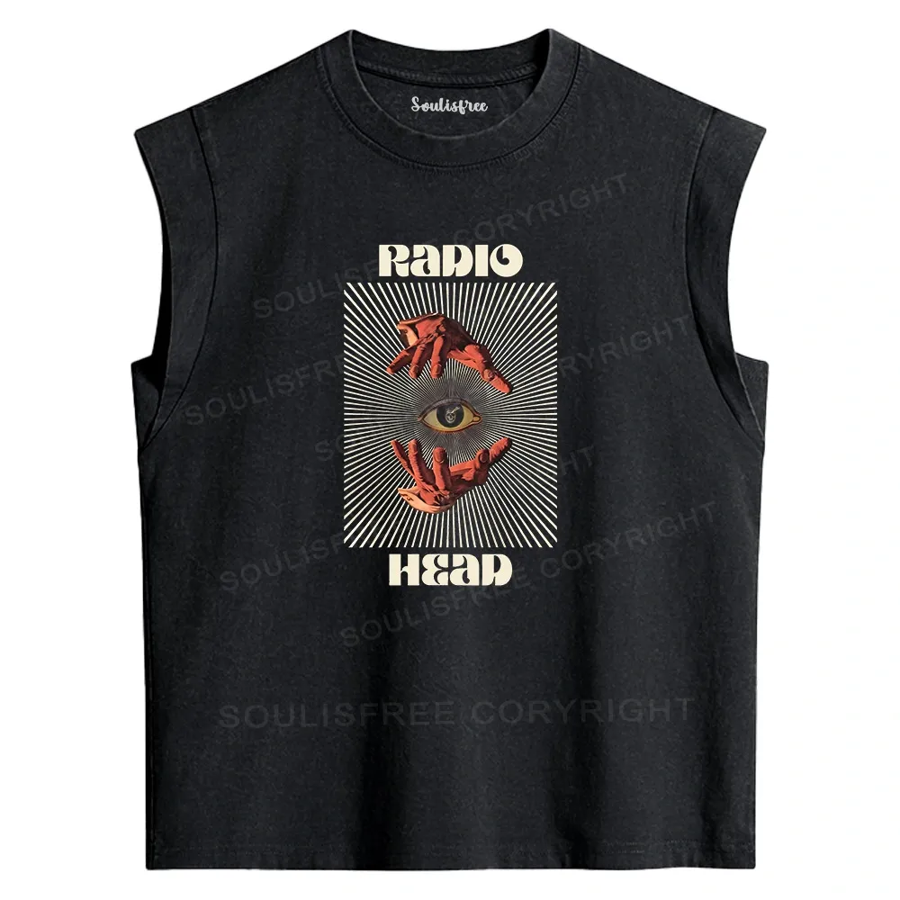 Designed Prophet's Eye Washed Tank Tops