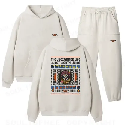 The Unexamined Life Not Worth Living Fleece Hoodie Set