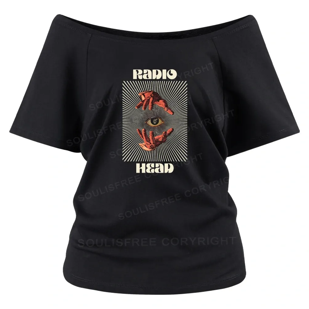 Designed Prophet's Eye Off Shoulder Top