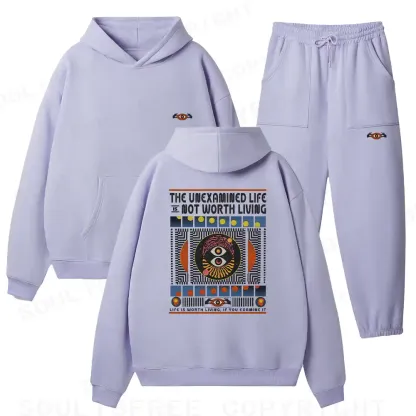 The Unexamined Life Not Worth Living Fleece Hoodie Set
