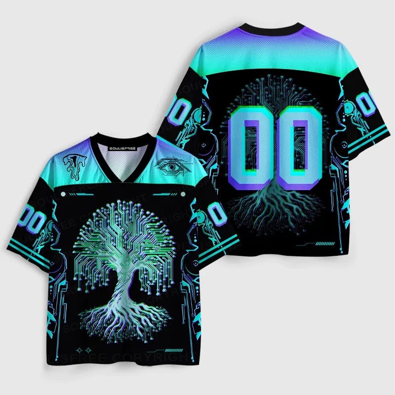 Soulisfree Digital Tree Of Life Mesh Jersey