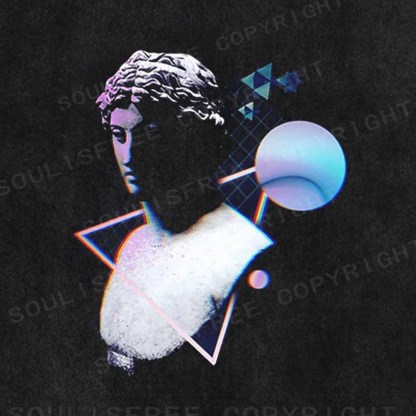 Soulisfree Cyber Geometric Sculpture Washed Tee
