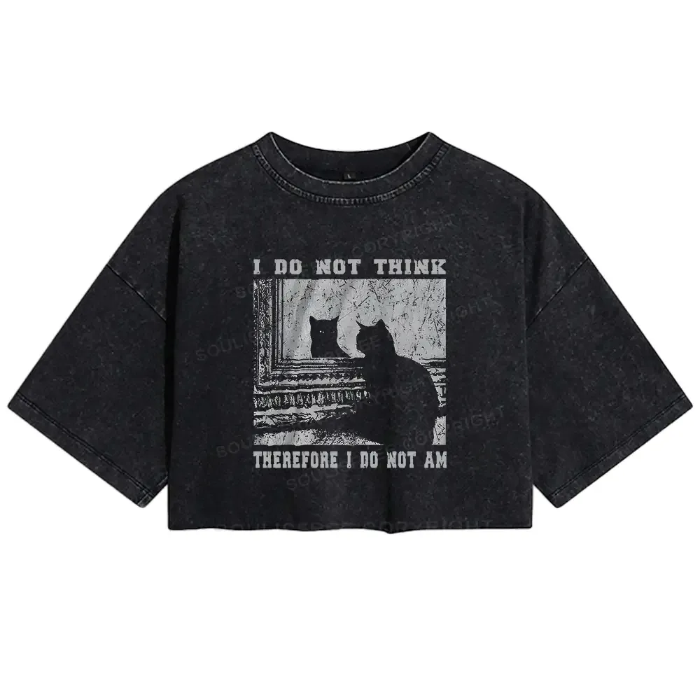 Designed The Road Not Chosen Washed Crop T-shirt