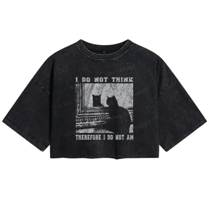 The Road Not Chosen Washed Crop T-shirt