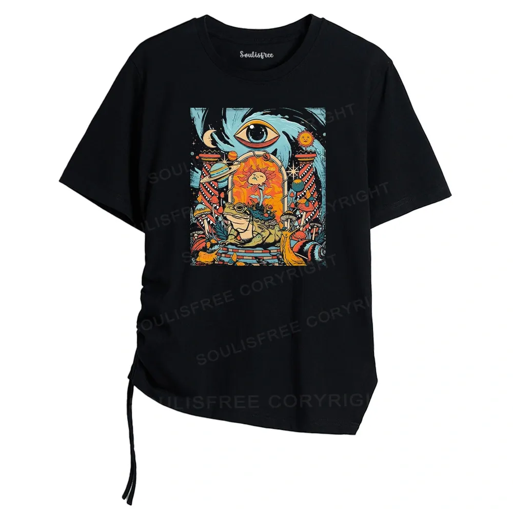 Designed Equilibrium Asymmetrical Top With Side Drawstring