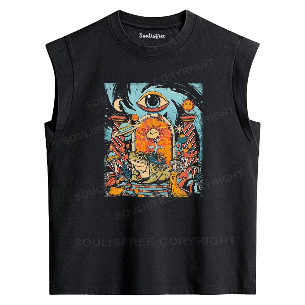 Designed Equilibrium Washed Tank Tops