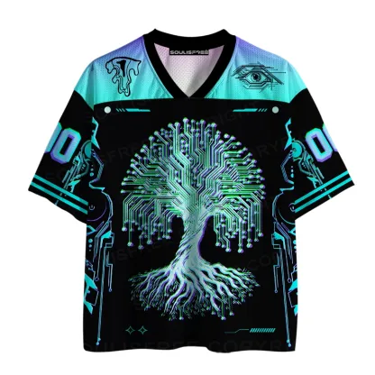 Soulisfree Digital Tree Of Life Mesh Jersey