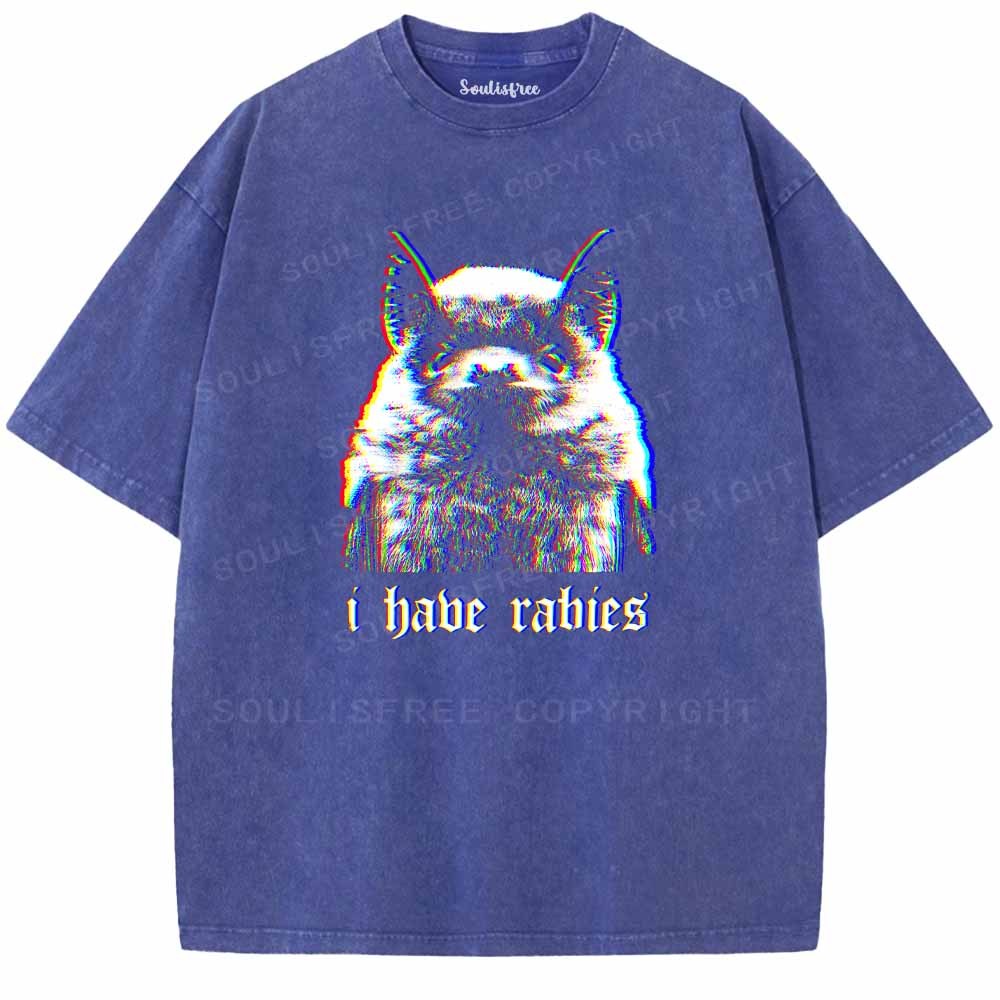 Soulisfree I Habe Rabies Washed Tee