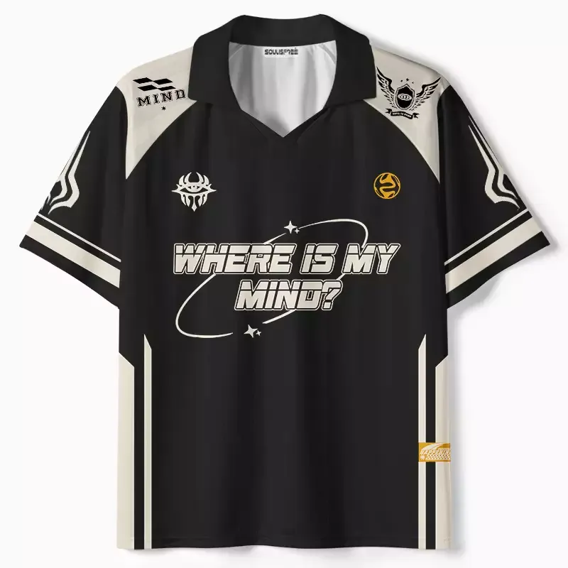 Designed Where Is My Brain Polo Collar Unisex Jersey | Soulisfree