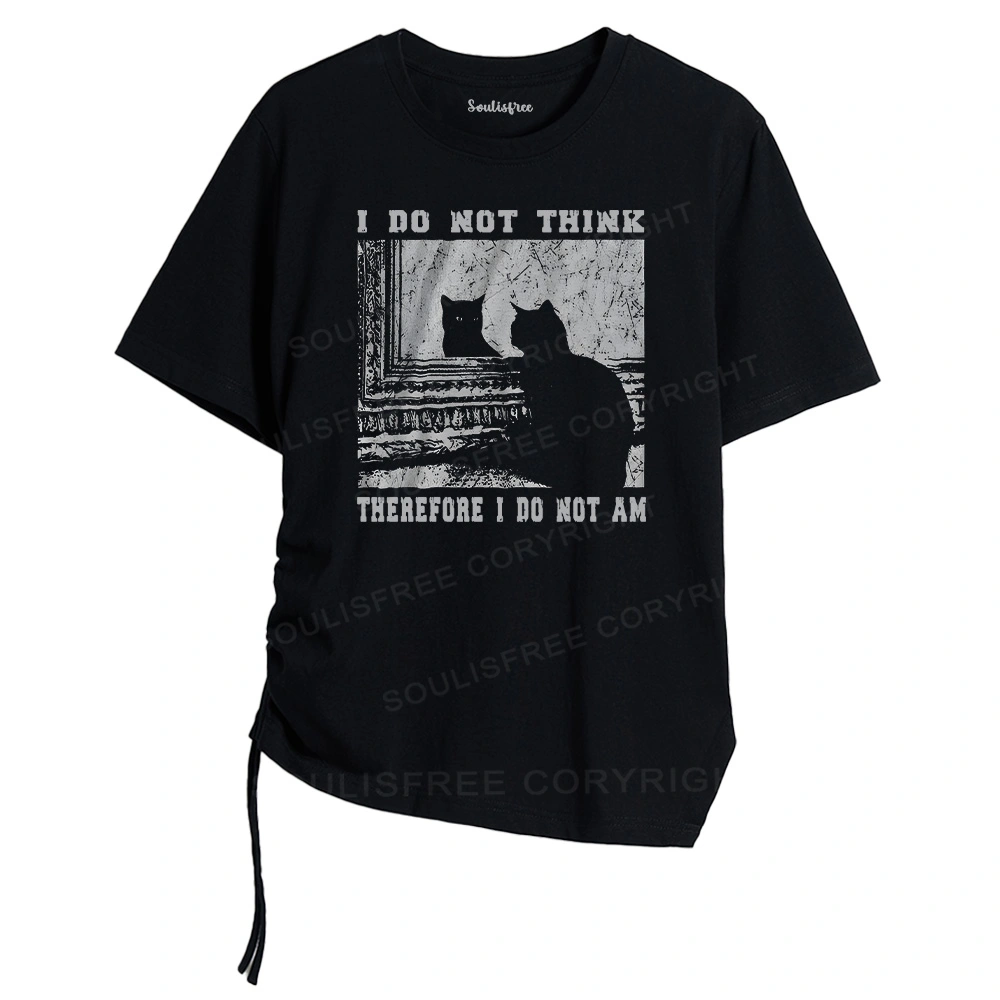 The Road Not Chosen Asymmetrical Top With Side Drawstring