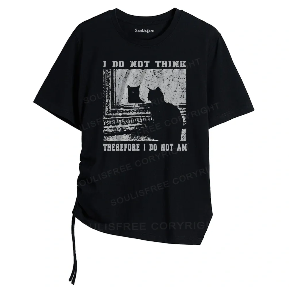 Designed The Road Not Chosen Asymmetrical Top With Side Drawstring