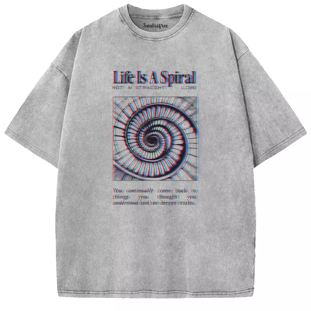 Soulisfree Life Is A Spiral Washed Tee