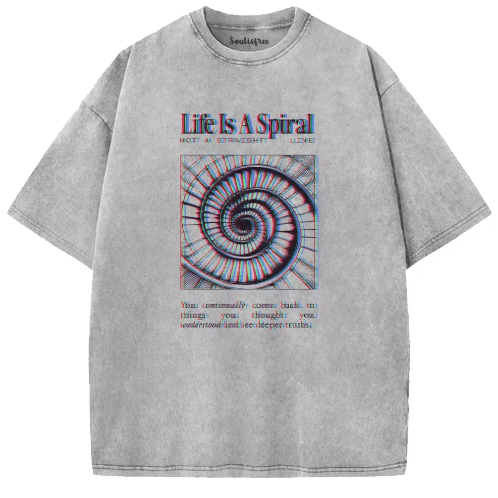 Soulisfree Life Is A Spiral Washed Tee