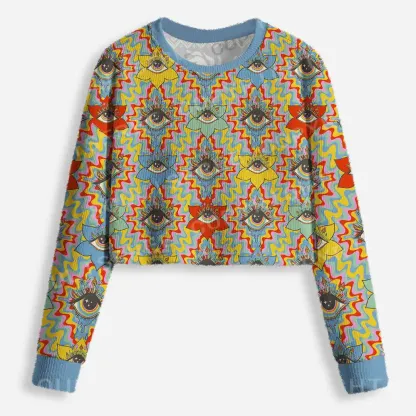 Occult Chromatic Ocular Cropped Ugly Christmas Sweater