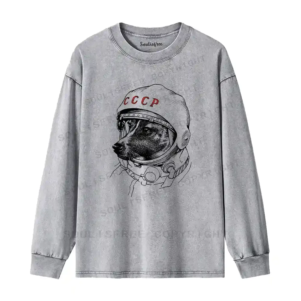 Astro Dog Washed Long Sleeve Shirt