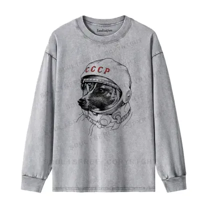 Astro Dog Washed Long Sleeve Shirt