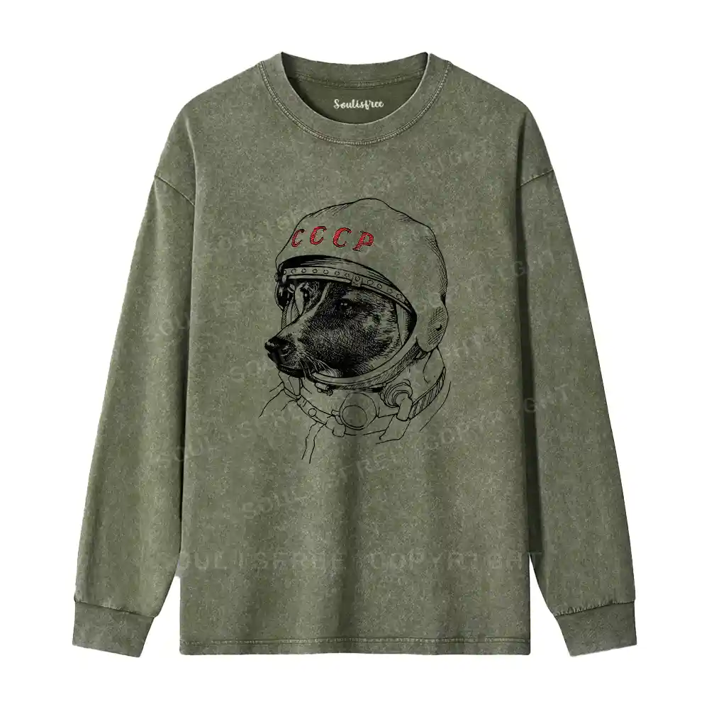Astro Dog Washed Long Sleeve Shirt