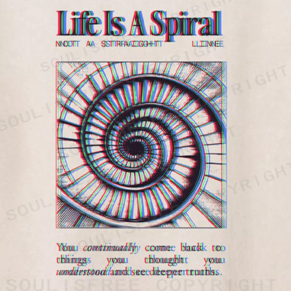 Soulisfree Life Is A Spiral Washed Tee