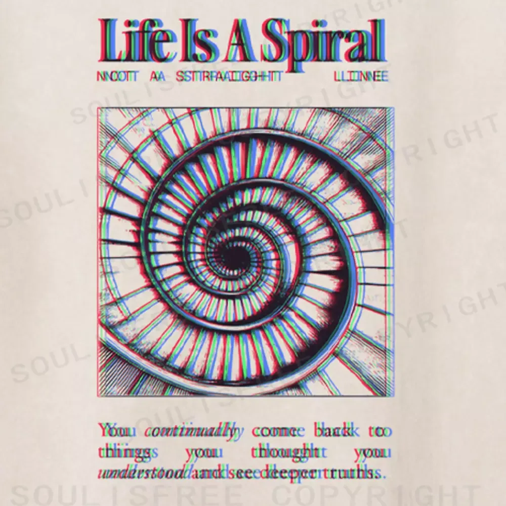Soulisfree Life Is A Spiral Washed Tee