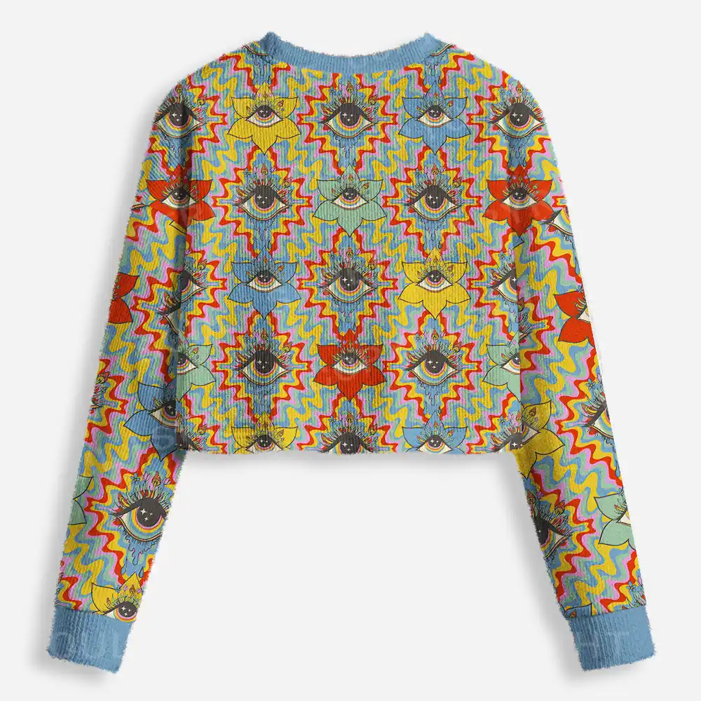 Occult Chromatic Ocular Cropped Ugly Christmas Sweater