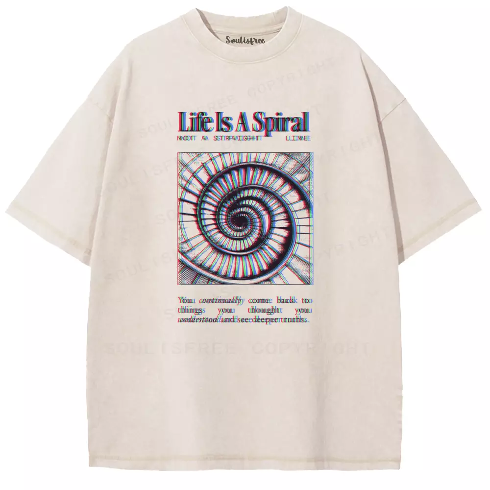 Soulisfree Life Is A Spiral Washed Tee