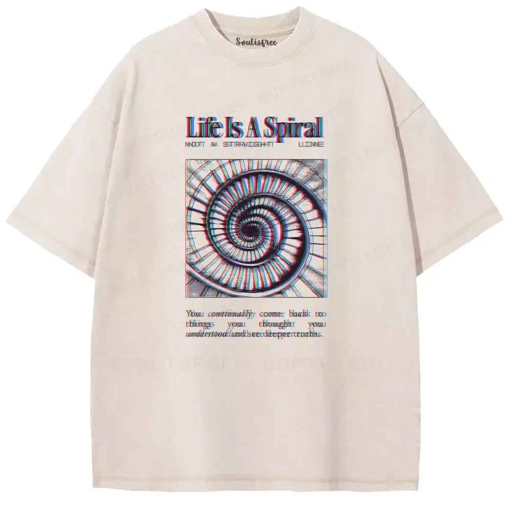Soulisfree Life Is A Spiral Washed Tee