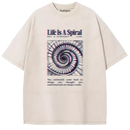 Soulisfree Life Is A Spiral Washed Tee
