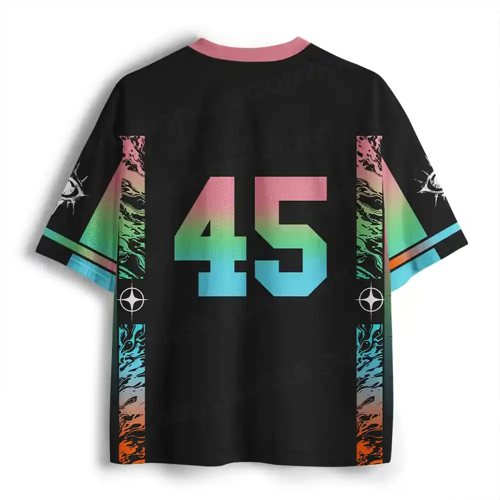 Cosmic Vision: Psychedelic Alien Mesh Jersey