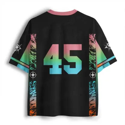 Cosmic Vision: Psychedelic Alien Mesh Jersey