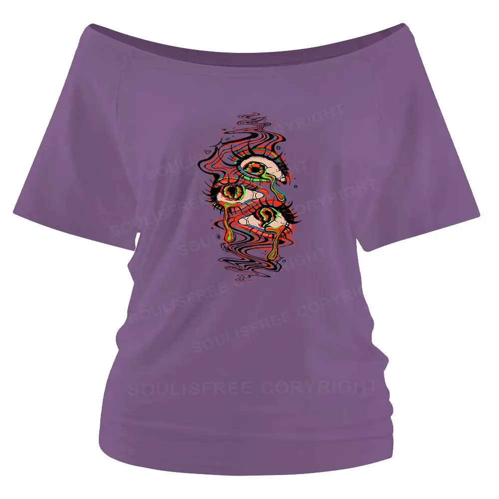 Designed Dream Eyes Off Shoulder Top