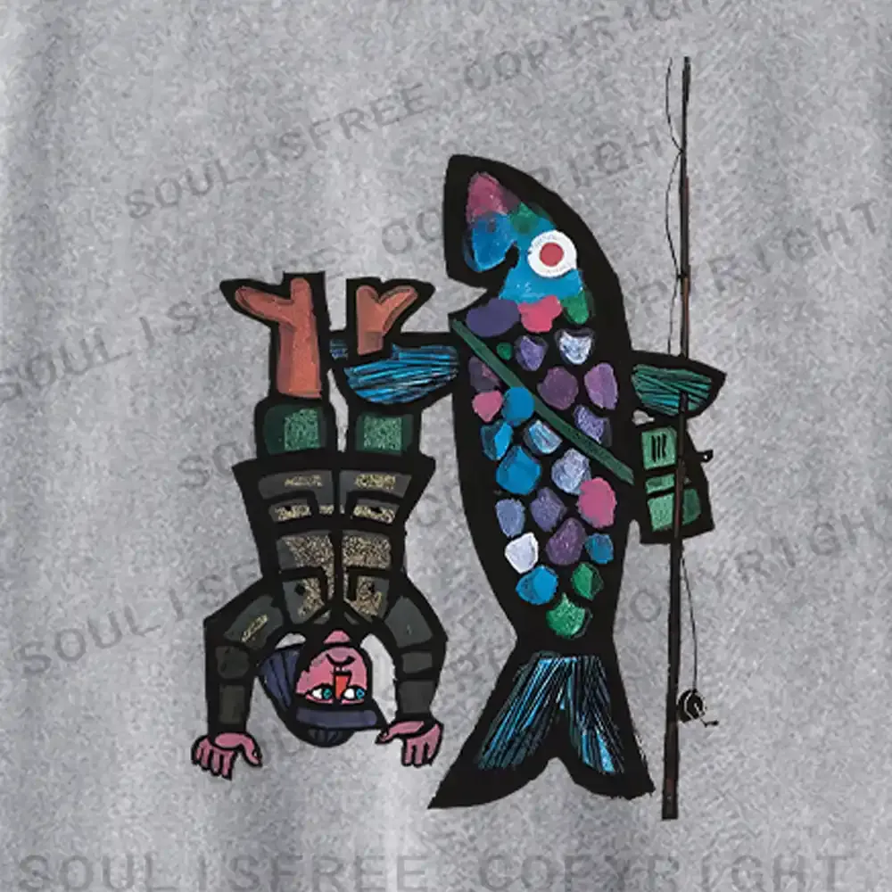 Fishing For Man's Fish Washed Long Sleeve Shirt